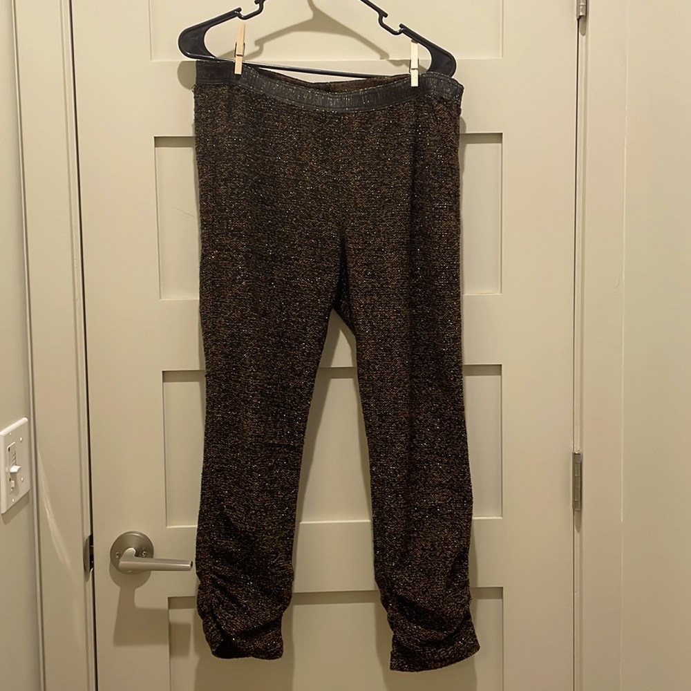 Free People Metallic Knit Jogger Pants